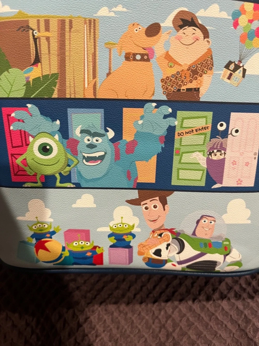 Toy Story Wall-e Up Monsters Inc Navy Blue Character Backpack Loungefly
